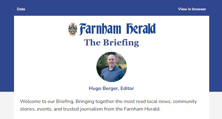 Farnham Herald newsletter sample