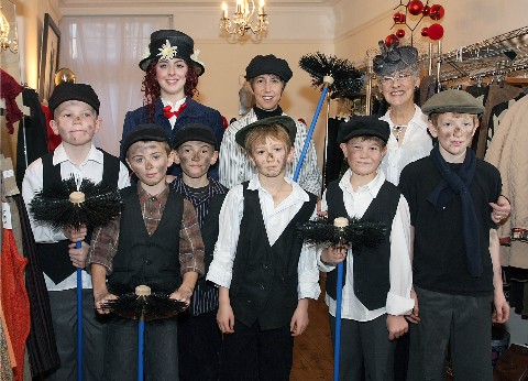 The Copper Tree Boutique - Clare Strong, Kate Horsfall, Pat Lewis and chimney sweeps