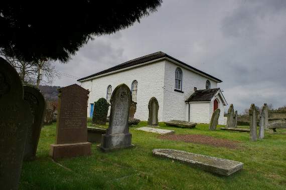 The graveyard of Saron Baptist church in Goytre where Margaret Thomas was buried.