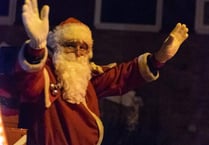Santa sleighs into town for the first of his festive visits