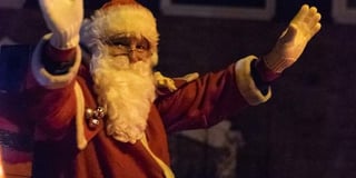 Santa sleighs into town for the first of his festive visits