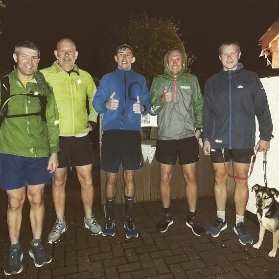 Rudi, James and support runners