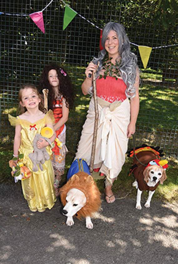 the Beast. Back row: Lucy and Bella Fairclough and