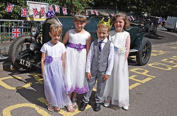 New Radnor Carnival Princess Millie Langard, Queen Chloe Evans, King Owen Bradford and Princess Ruth Hammond