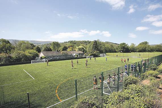 The new 3G pitch at Crickhowell High School