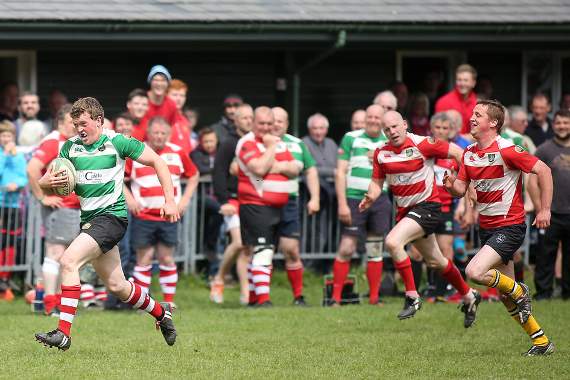 Action from the match