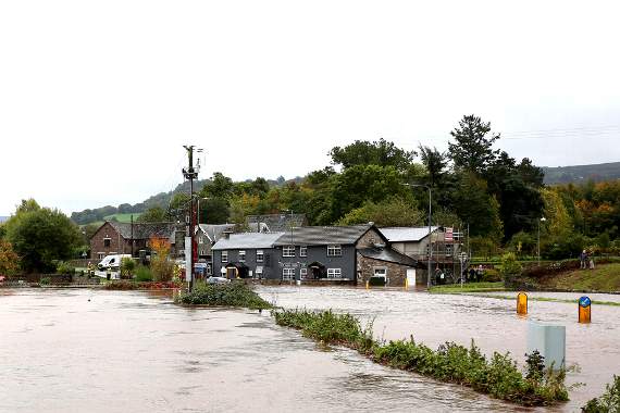 The overflowing river Usk