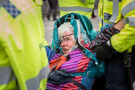 Powys protesters arrested in London's Extinction Rebellion |  