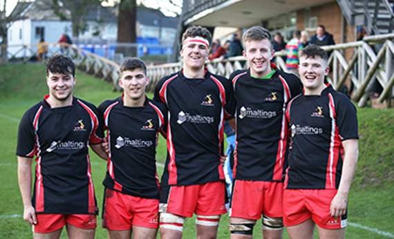 Charlie East, Ben Griffin, Archie Trevethan, Geraint Powell and Iwan Havard