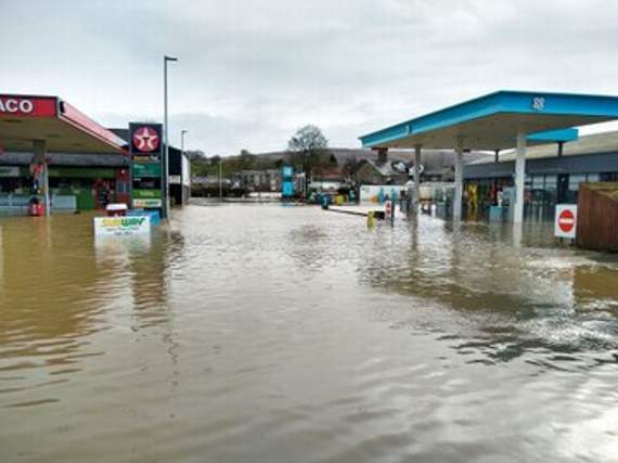Flooding at Llanelwedd Picture by Richard Walters