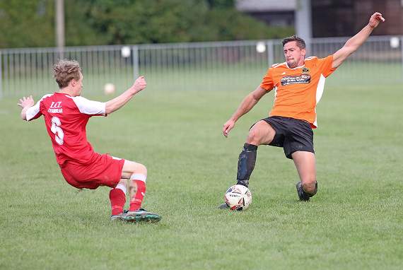 Though Builth scored 2 goals they weren't enough