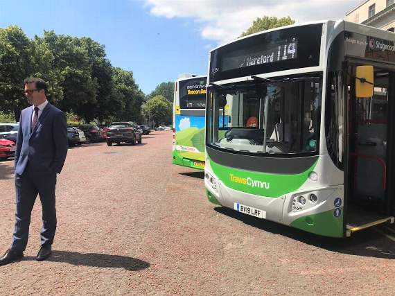 One of the new buses - picture tweeted by TrawsCymru