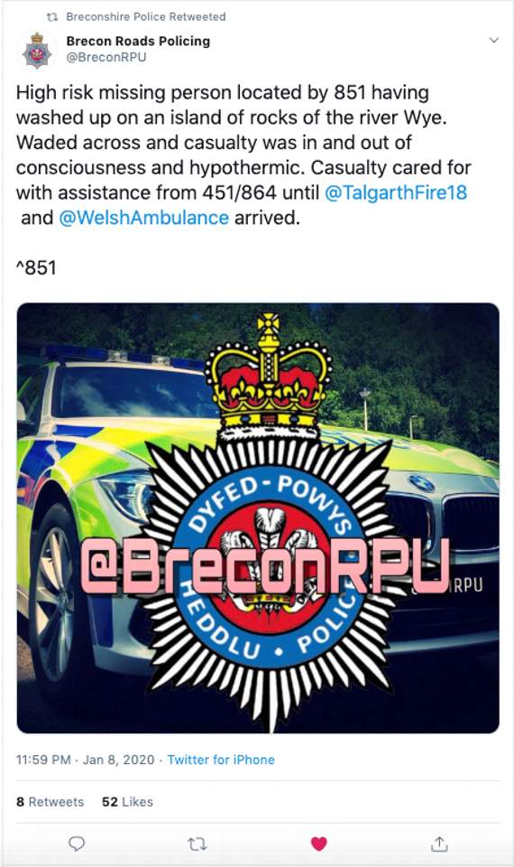 Brecon RPU's tweet