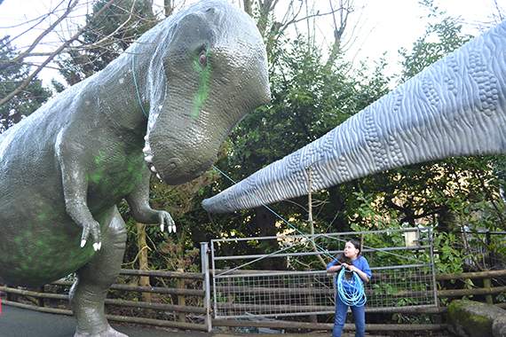The dinosaur being auctioned off at Dan Yr Ogof caves to raise funds for type 1 diabetes charity JDRF
