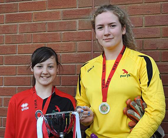 Rheanna Morgan-Rogers and Millie Forkings pupils of Ysgol Calon Cymru Llandrindod