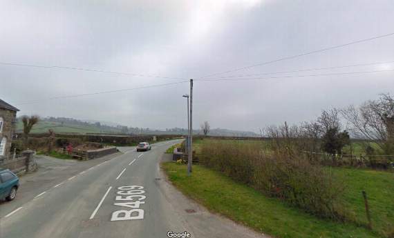 A stretch of the B4569 - image from Google Maps