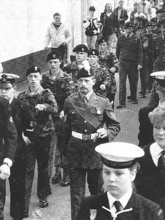 Colin Jones and the home coming parade in Aberystwyth 1991