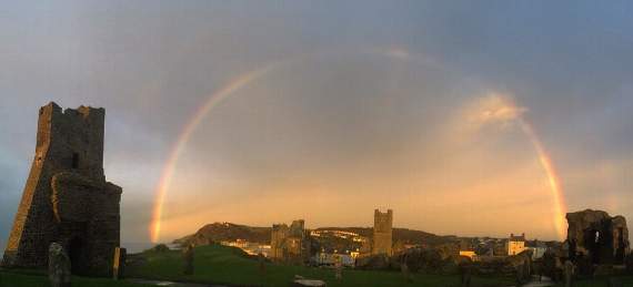 Emilia Nardiello sent in this photo of the rainbow taken from Aberystwyth’s castle
