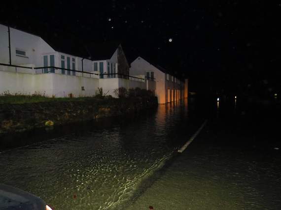 Tal-y-llyn lake burst its banks and flooded one of the areas key routes.