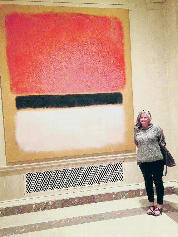 Helen with a Mark Rothko painting, Smithsonian gallery, Washington