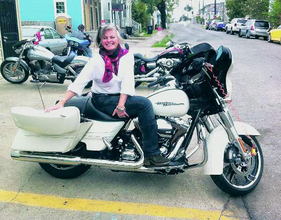 Helen on the Harley in New Orleans