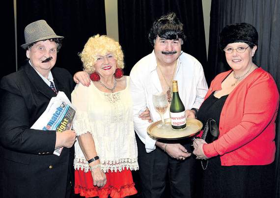 Pictured are some of the members who took part in the sketches, Margaret Evans, Christine King, Lance King and Linda O'Donnell