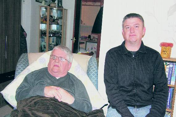 Jeffrey Rowlands and his carer, Wayne McArdell