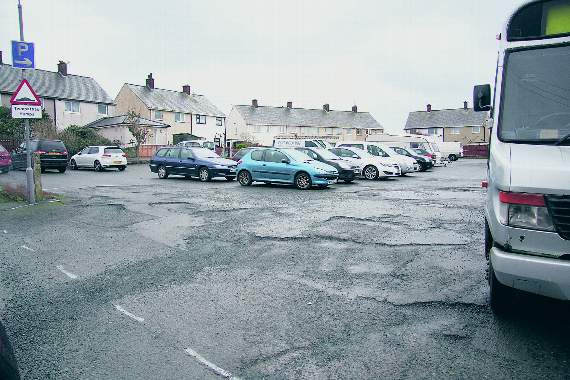 Cae Bach car park in Tywyn