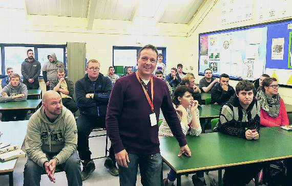 Jones, of Timber Design Wales based in Bow Street, near Aberystwyth, with students studying Joinery and Furniture Design, Making and Restoration courses at the Cardigan campus