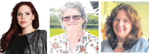 From left: Natasha Devon, Tegwen Morris and Clare Hughes all received honours in the Queen’s Birthday Honours List
