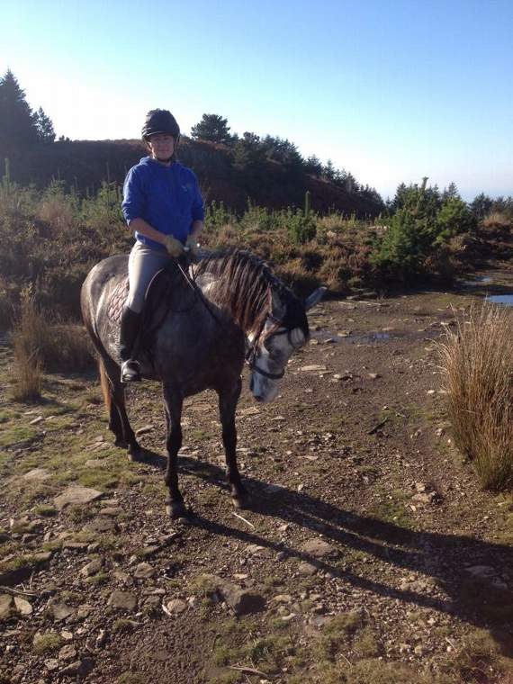MP Liz Saville Roberts with her horse Titch