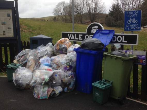 Rubbish piled up at Devil’s Bridge