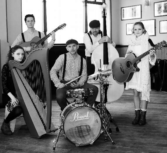 The Dylan Thomas Sound Project members Cerys Hickman, Pixy Tom, Gwyn Griffiths, Grant Smaldon, Lucy Jenkins