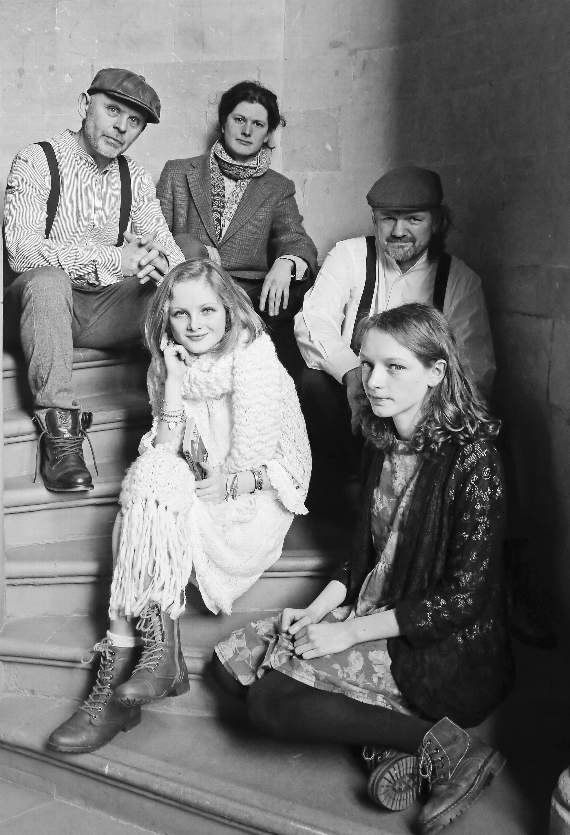 The Dylan Thomas Sound Project members Cerys Hickman, Pixy Tom, Gwyn Griffiths, Grant Smaldon, Lucy Jenkins