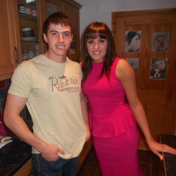 Miriam Briddon and her boyfriend Eric Griffiths, Miriam’s parents Richard and Ceinwen