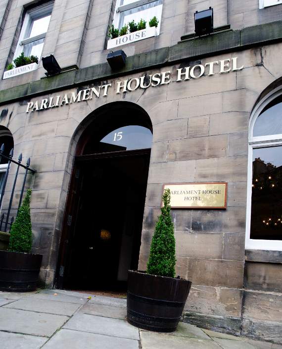Parliament House Hotel, which is tucked down a pretty, cobbled street in Edinburgh
