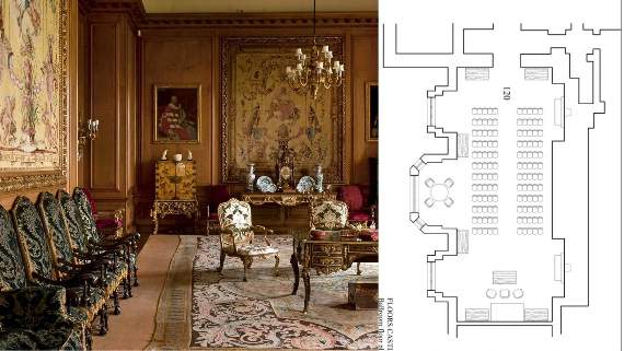 one of the stately rooms at Floors Castle
