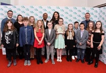 Red carpet appearance for award-winning young filmmakers