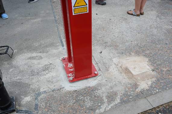 Residents say the barrier has been left in a mess