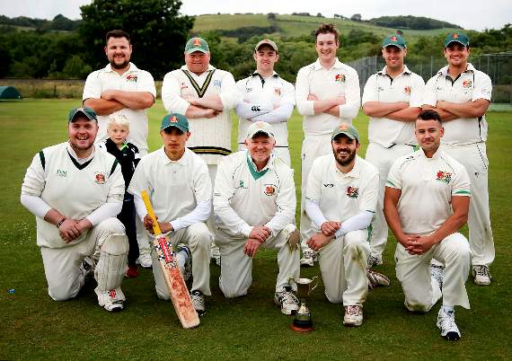 The victorious Aberystwyth team who took home the West Wales Cricket Conference T20 trophy
