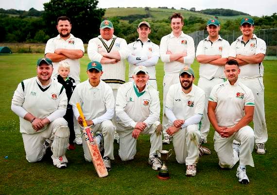 The victorious Aberystwyth team who took home the West Wales Cricket Conference T20 trophy