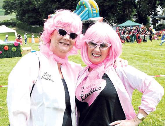 Jan and Sandy of the Pink Ladies