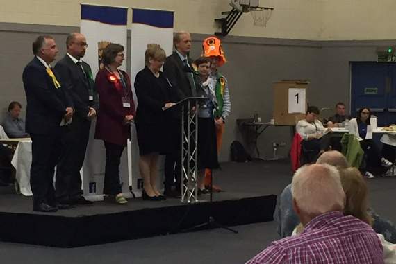 The results of the Ceredigion vote are announced
