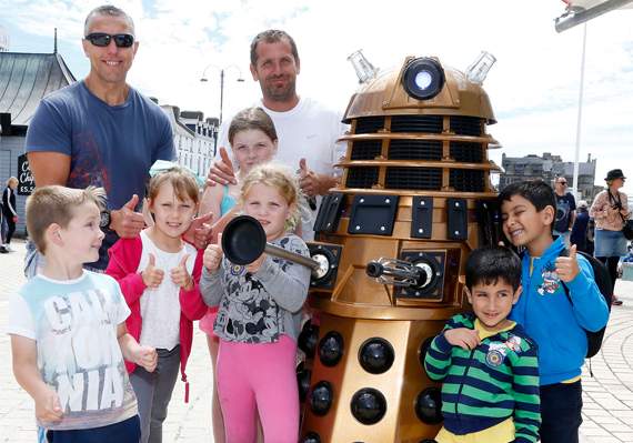 A Dalek was among the robots to make an appearance on the prom