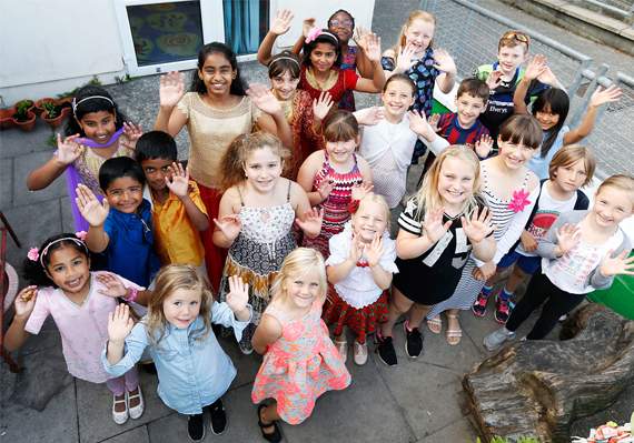 A few of the pupils at St Padarn’s School