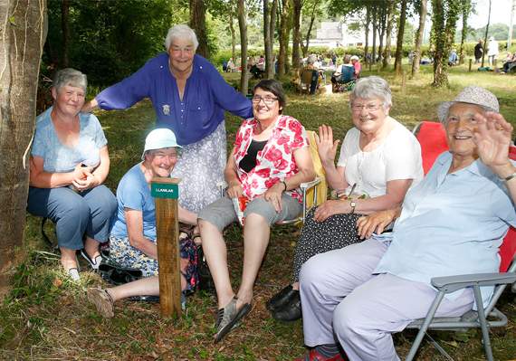 Llanilar members Val Blaney, Jill Turner, Judy Lile, Carol Evans, Margaret Peel and Maurine Edwards