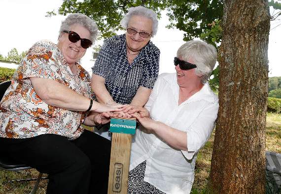 Rhydypennau WI members Shirley Rowlands, Hefina Dafis and Sue Barclay