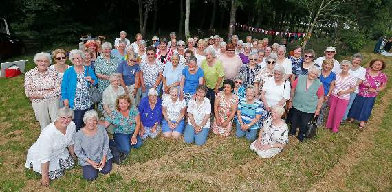 The group which gathered at Gogerddan Woods for the celebration