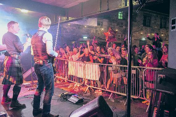 The crowd in front of The Peatbog Faeries at the Ship on Saturday night. Pictures by: Patrick Francis
