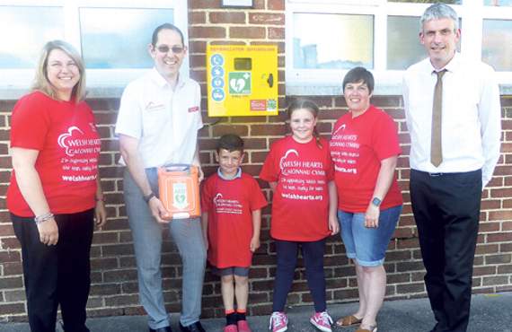 English teacher Hannah Hughes, Nick Aitken of Welsh Hearts, Ethan Hughes, Isabel and mum Emma Furneaux, and deputy headteacher David Thorp